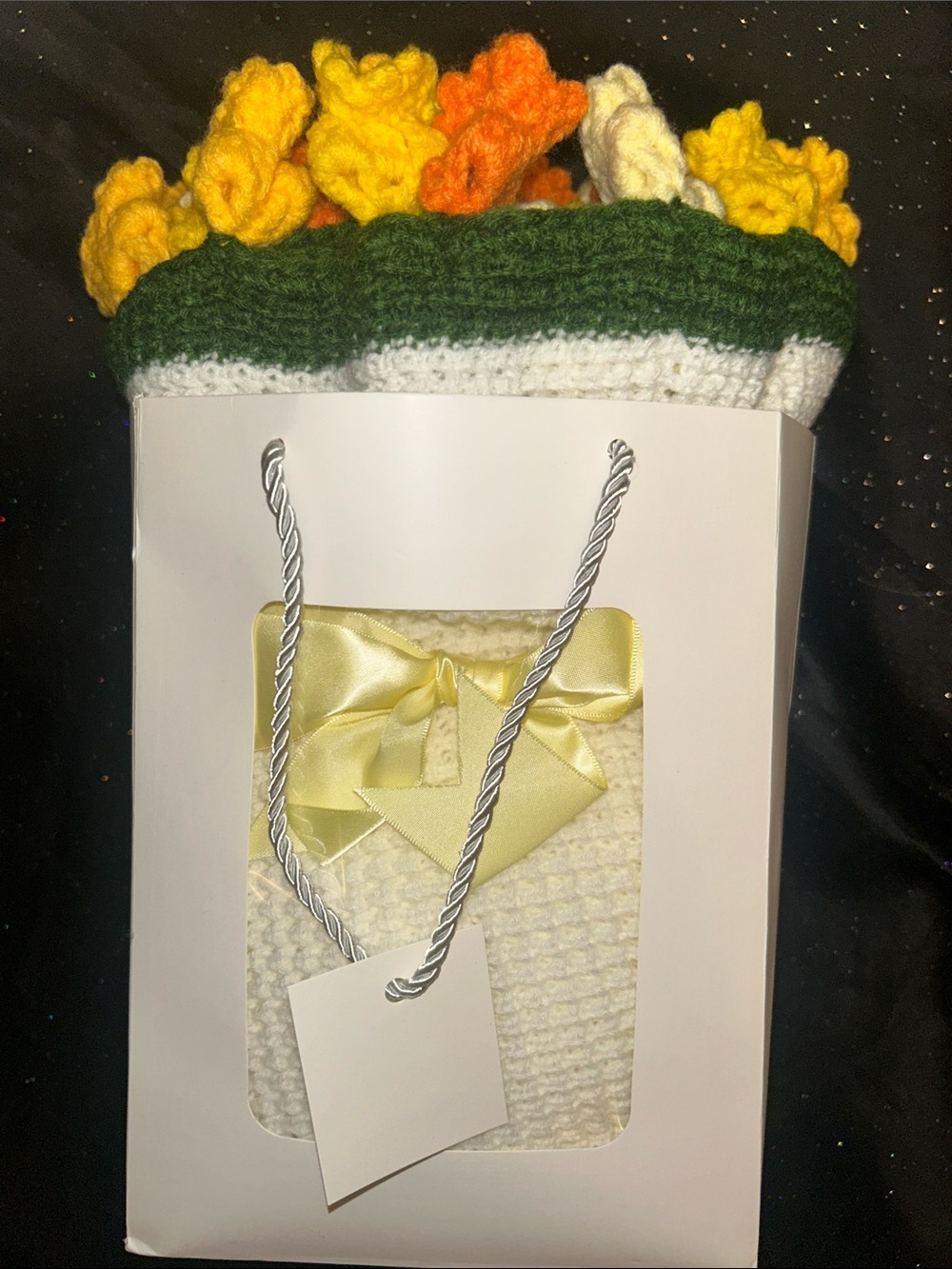 Handmade Crochet Flower Bouquet Afghan!!
